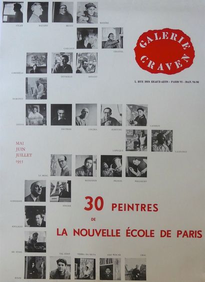 DIVERS ARTISTES-EXPOSITIONS (5 affiches) DUNOYER de SEGONZAC André «DE CÉZANNE à...