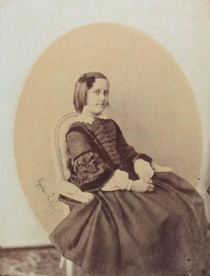 GUSTAVE LE GRAY 1820-1882 Henriette de Longpérier, comtesse de Villers, ca. 1860....