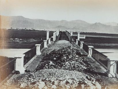 JEAN LAURENT 1816-1886 (attribué à) Puente del Guadalhorce, Camino de Malaga à Alhanrin,...