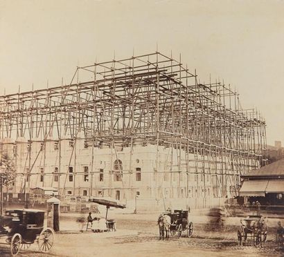 ADOLPHE TERRIS 1820-1900 Construction de l'Hôtel de la Préfecture de Marseille: Vue...
