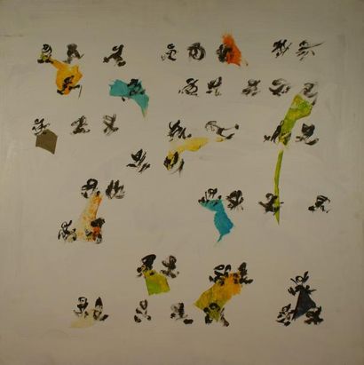 null Sans titre, 1995 De la série «Pictogrammes» Huile sur toile, signée, datée au...