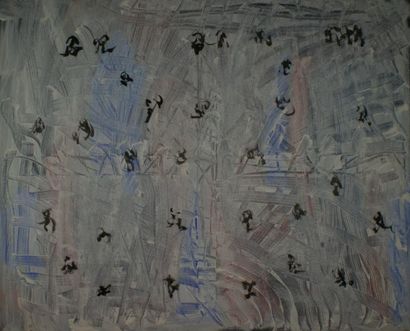 null Sans titre De la série «Pictogrammes» Huile sur toile. 81 x 101 cm