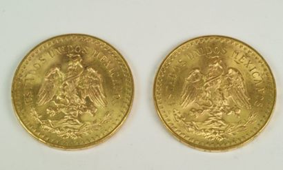 Mexique : 50 pesos (1947) : 2 ex, Les 2 monnaies...