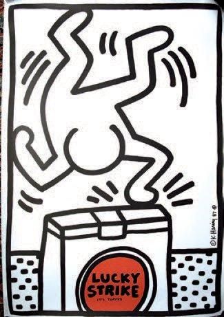 HARING KEITH (1958-1990) LUCKY STRIKE "It's toasted". 1987 Printed by Albin - Uldry,...