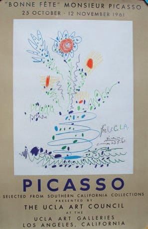 PICASSO Pablo (1881-1973) THE UCLA ART CONCIL. BONNE FÊTE MONSIEUR PICASSO. Oct-Nov...