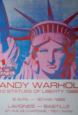 WARHOL Andy (1928 -1987) 10 STATUES OF LIBERTY - LAVIGNES - BASTILLE PARIS. Avril-Mai...
