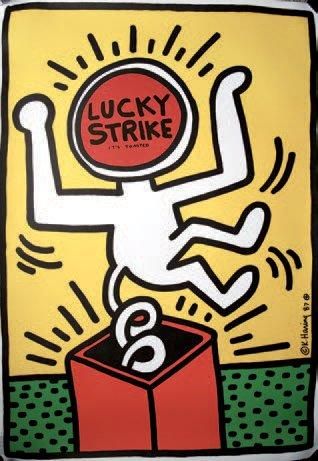 HARING KEITH (1958-1990) LUCKY STRIKE "It's toasted". 1987 Printed by Albin - Uldry,...