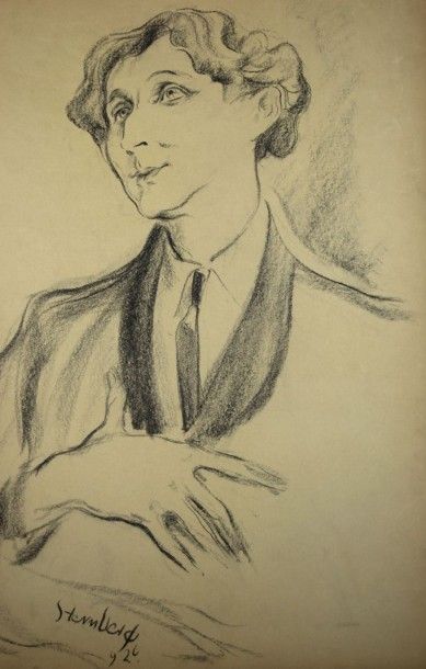 STERNBERG Nicolas (1902-1960) PORTRAIT

Dessin au fusain. Signé en bas à gauche et...