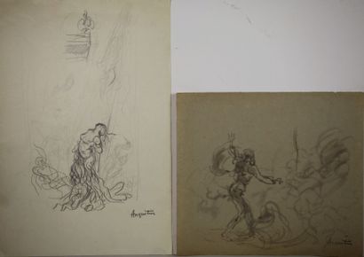 ANQUETIN Louis (1861-1932) ETUDES DE PERSONNAGES . Portrait paysage et Danaé

Lot...