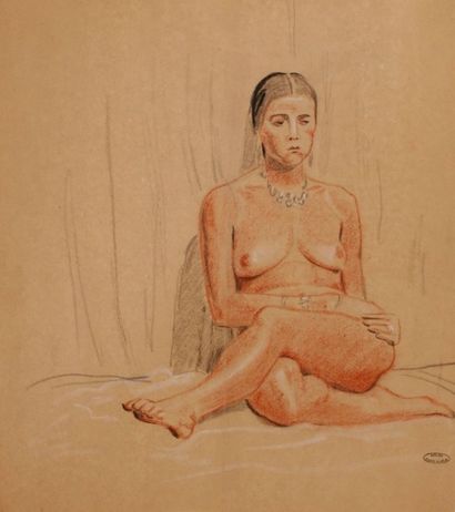 MAHELIN MAHELIN lot d' environ 11 sanguines nus Féminins, vers 1930
