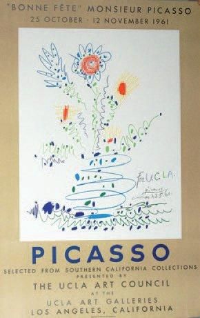 PICASSO Pablo (1881-1973) BONNE FÊTE MONSIEUR PICASSO. THE UCLA ART CONCIL. October-...