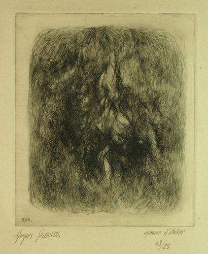 PISSARO Hugues-Claude (1935) PISSARO Hugues-Claude (1935) Composition abstraite Lithographie...