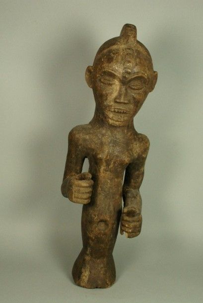 CONGO CONGO statuette en bois patiné représentant un homme. Travail 2ème moitié du...