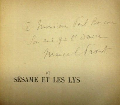 Proust/RUSKIN (J.). Sésame et les lys. Des trésors des Rois, du Jardin des Reines....