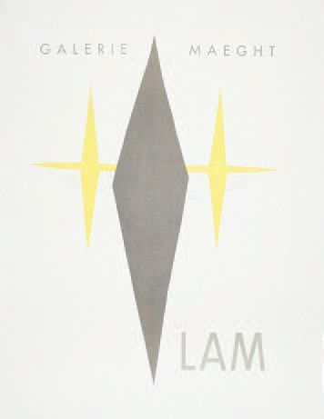 Wilfredo LAM (1902-1982) GALERIE MAEGHT- 57 x 40 cm - Entoilée, très bon état