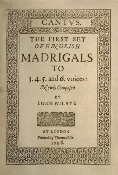 null Musique/WILBYE (John).- The first set of English madrigals to 3.4.5. and 6 voices....