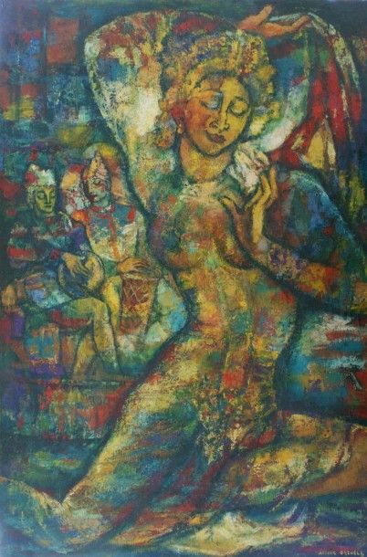 Arthur GREUELL Arthur GREUELL (1891-1966) - La danse des saisons - huile sur toile...