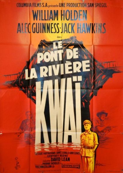 FILM DE GUERRE (2 affiches) LE PONT DE LA RIVIÈRE KWAÏ. Film de David Lean avec Alec...