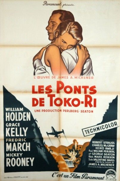GRACE KELLY (2 AFFICHES) LES PONTS DE TOKO-RI. Film de Mark Robson avec William Holden...