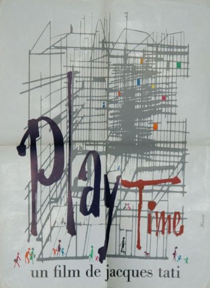 Jacques TATI PLAYTIME. Un fim de Jacques Tati avec Jacques Tati. Ferracci illustrateur.1964...