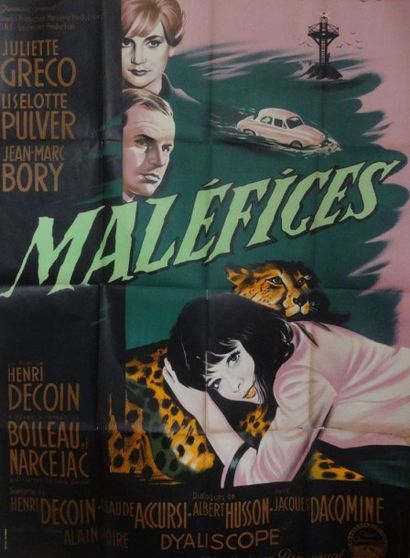 JULIETTE GRECO MALÉFICES. Film de Henri Decoin. Vers 1960 Imprimerie Karcher, Paris...