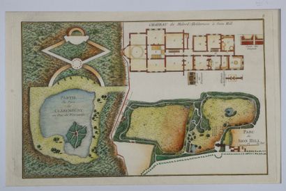 CLAREMOUNT - SION HILL Gravures des XVIIIème ou XIXème siècles en couleur ou réhaussées...