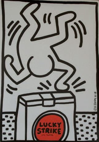HARING KEITH (1958-1990) 
LUCKY STRIKE "It's toasted". 1987
Printed by Albin - Uldry,...