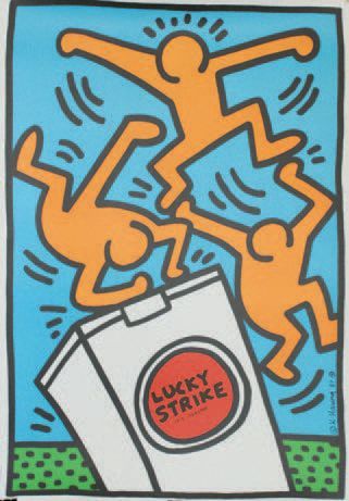 HARING KEITH (1958-1990) 
LUCKY STRIKE "It's toasted". 1987
Printed by Albin - Uldry,...