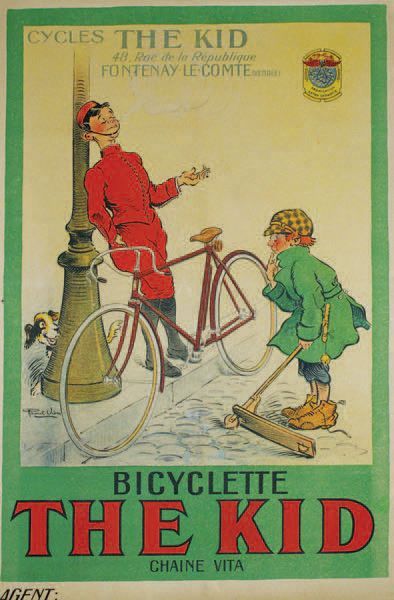 VION Raoul (XIX-XX) 
BICYCLETTE THE KID. Fontenay-Le-Comte (Vendée)
Affiches Gaillard,...