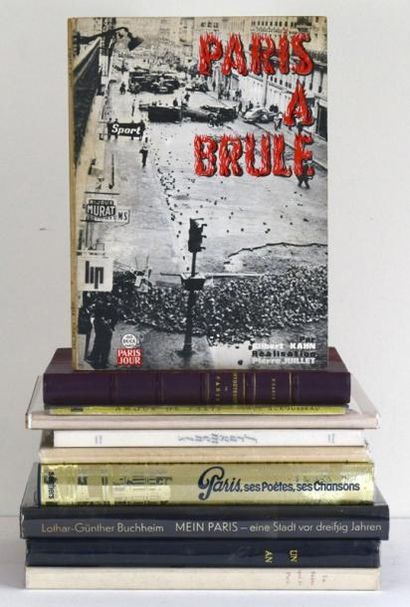 null PARIS ? 10 VOLUMES - PARIS A BRÛLÉ, Pierre Juillet, Del Duca, Paris 1968. Broché,...