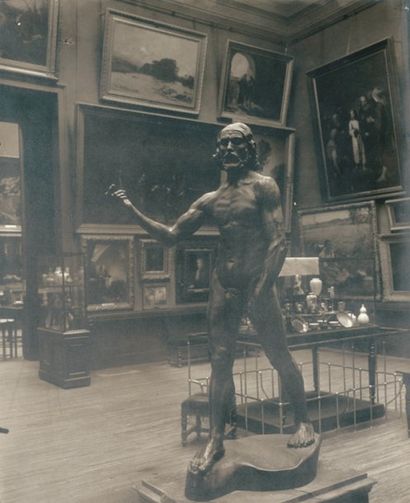 EUGENE DRUET 1868-1917 "St Jean-Baptiste prêchant", bronze par Rodin, ca. 1880. Tirage...
