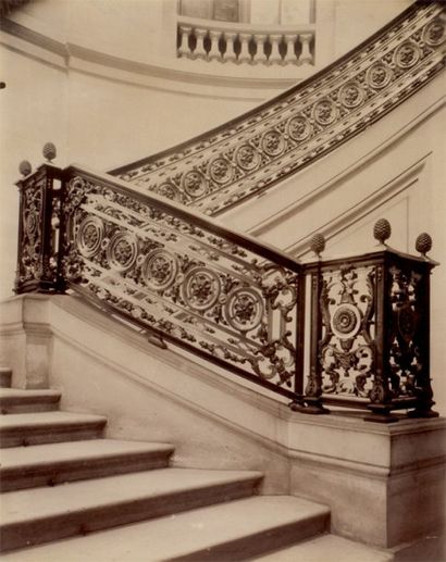 EUGÈNE ATGET 1857-1927 Escalier du Conseil d'Etat, Palais Royal, Paris, Ier arrondissement,...