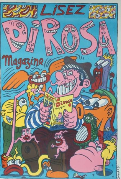 DI ROSA Hervé (Né en 1959) LISEZ DI ROSA MAGAZINE. 1986 Sans imprimeur (sur papier...