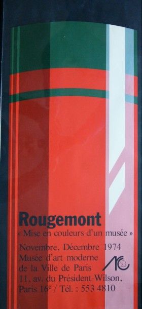 ROUGEMONT Guy (Né en 1935) MUSÉE D’ART MODERNE.”Mise en couleurs d’un musée”. 1974...