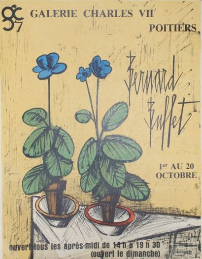 BUFFET Bernard (1928-1999) GALERIE CHARLES VII. POITIERS Mourlot imprimeur, Paris...