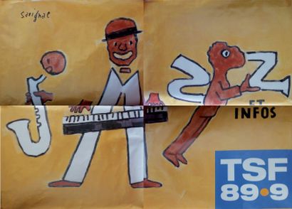 SAVIGNAC Raymond TSF-JAZZ RC imp
230 x 300 cm (4 feuilles)
Affiche vernisée, bon...