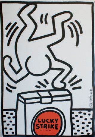 HARING KEITH (1958-1990) LUCKY STRIKE "It's toasted". 1987
Printed by Albin-Uldry,...