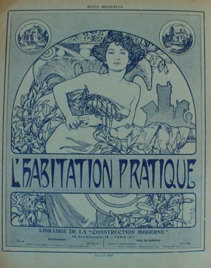 MUCHA Alphonse (1860-1939) L'HABITATION PRATIQUE.Juillet 1909
Couverture du porte-folio
39...