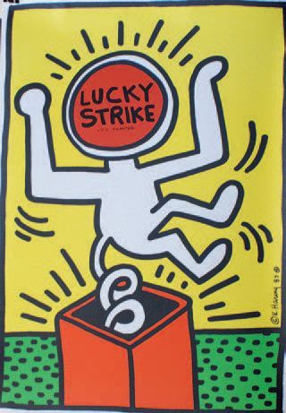 HARING KEITH (1958-1990) LUCKY STRIKE. "It's toasted". 1987
Printed by Albin-Uldry,...