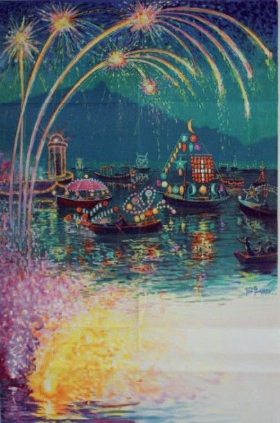 BUGNARD Jean FEUX D'ARTIFICE Affiches Camis, Paris
120 x 80 cm
Non entoilée, bon...