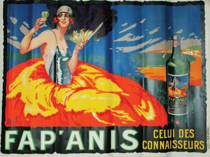 DELVAL Henri FAP'ANIS "Celui des connaisseurs". Vers 1925
Publicité Wall, Paris
120...