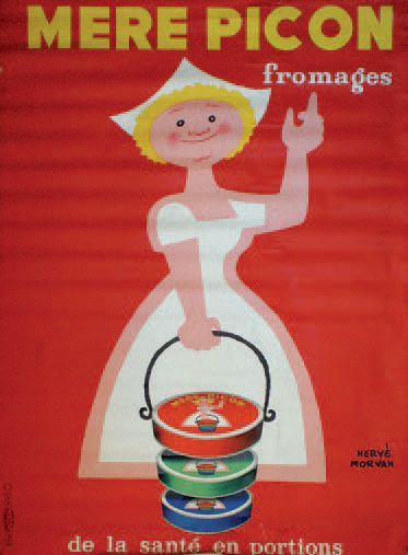 MORVAN HERVE FROMAGES MERE PICON "DE LA SANTÉ EN PORTIONS".1959
Ets de la Vasselais,...