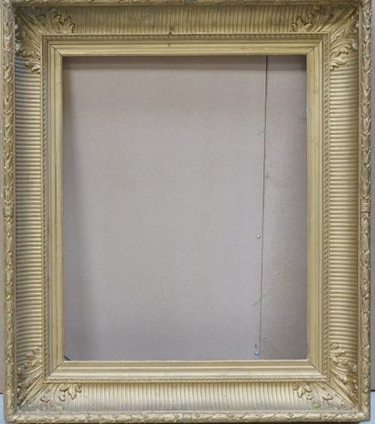 null Important cadre en bois et plâtre doré. 112 x 96 cm