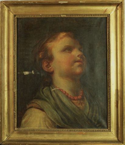 ECOLE FRANCAISE XIXème Enfant de Choeur, huile sur toile 40 x 32 cm dans un cadre...