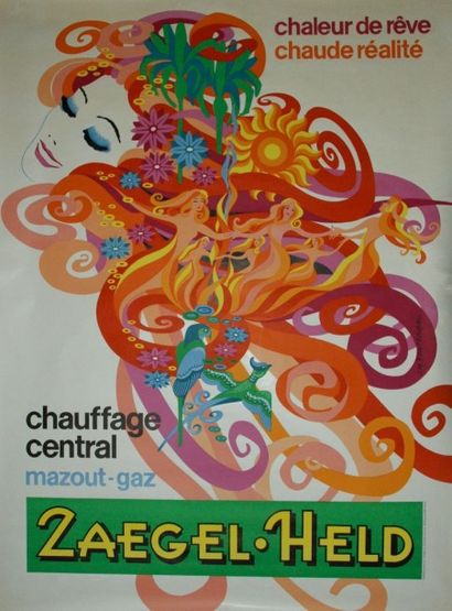 FONTENEAU J.M ZAEGEL-HELD. ”CHAUFFAGE CENTRAL”. Vers 1969 Bedos & Cie imp, Paris....
