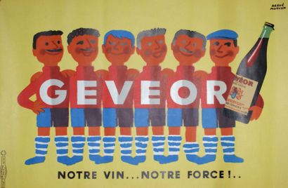 MORVAN Hervé (1917-1980) GÉVÉOR.”NOTRE VIN...NOTRE FORCE”. Vers 1961 Ets de La Vasselais...