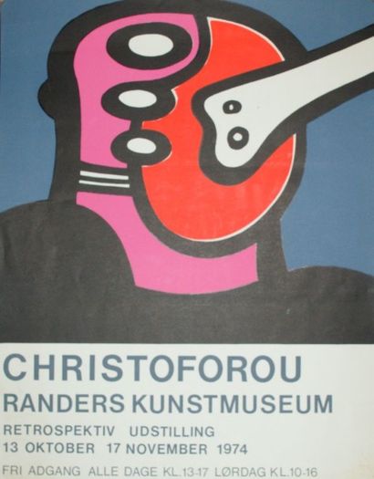 CHRISTOFOROU John (1921-2014) RANDERS KUNSTMUSEUM.1974 Cassé litho, Paris - 65 x...