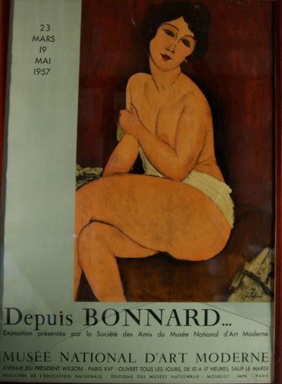  DEPUIS BONNARD. Musée National d’Art Moderne.1957 Encadrée - 71 x 51 cm (à vue)...