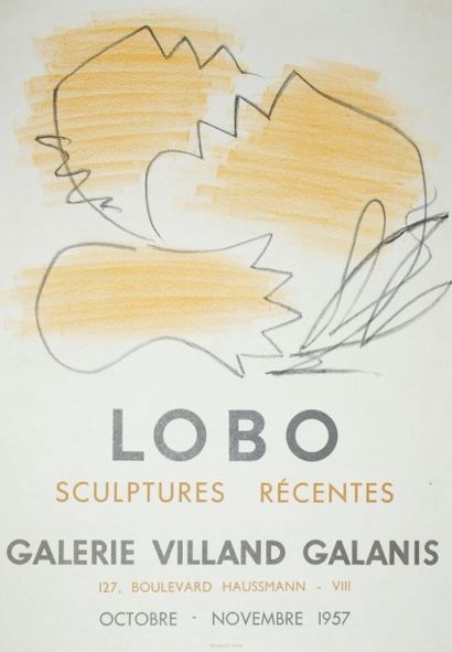 LOBO Baltasar (1910-1983) SCULPTURES RÉCENTES.Galerie Villand Galanis.1957 Mourlot,...