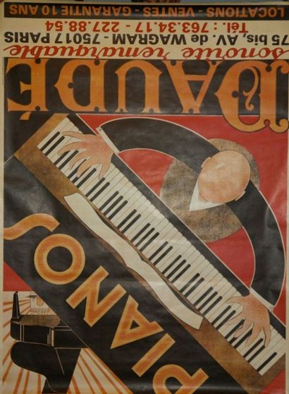 null PIANO DAUDÉ (reproduction)- ED J.S.R - 157 x 118 cm -Non entoilée, bon état
